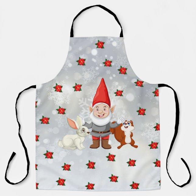 Weihnachtsgnome-Schürze Schürze (Vorderseite)