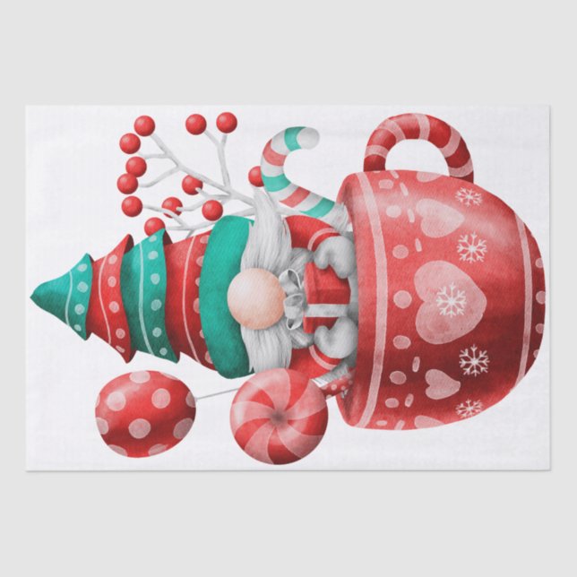 Weihnachtsgnome Seidenpapier (Vorderseite)