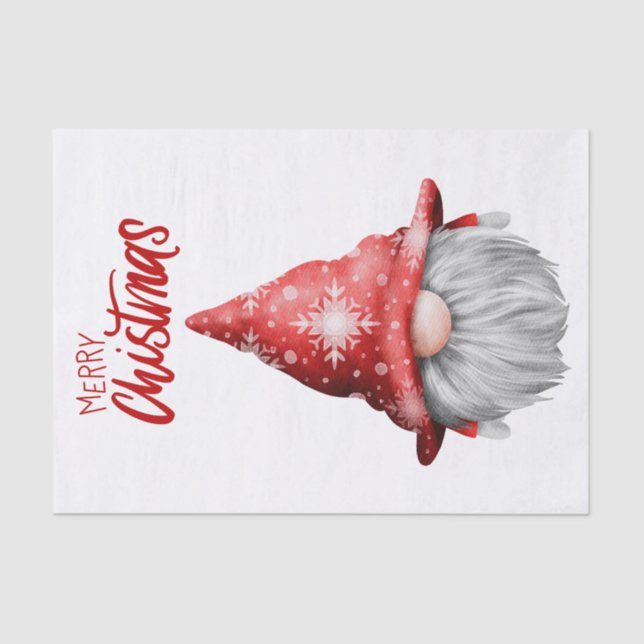 Weihnachtsgnome Seidenpapier (Vorderseite)