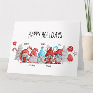 Weihnachtsgnomen geklappte Grußkarte Karte
