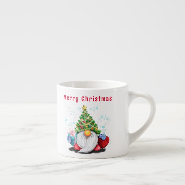 Weihnachtsgnomen mit Espressocup Espressotasse (Rechts)