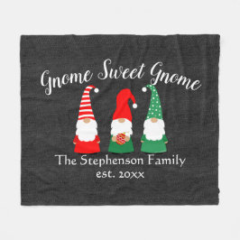 Weihnachtsgnomen Niedlich Holiday Custom Personali Fleecedecke