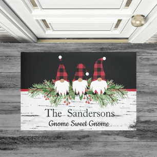 Weihnachtsgnomen Pine Garland Black   Aspen Wood Fußmatte