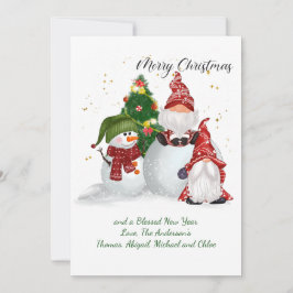 Weihnachtsgnomen Snowmen Weihnachtskarte Feiertagskarte