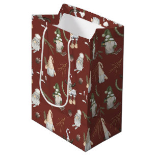 Weihnachtsgnomen Woodland Mittlere Geschenktasche Geschenktüte