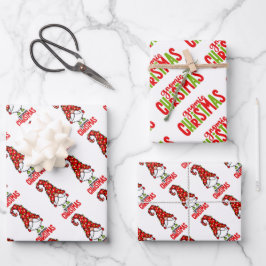 Weihnachtsgnomen Wrapping Paper Sheets Geschenkpapier Set