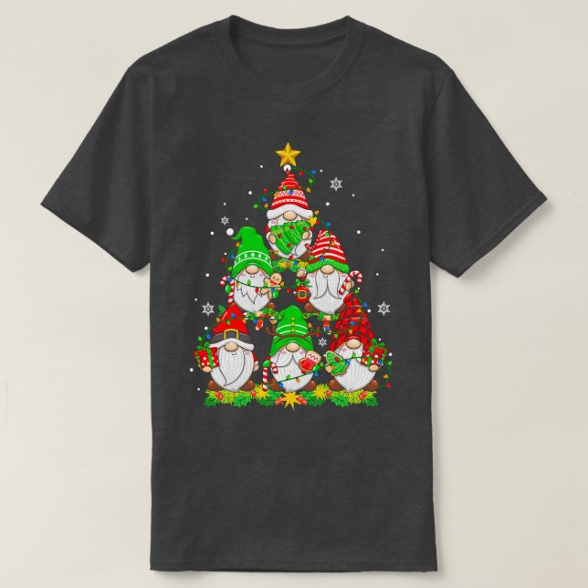 Weihnachtsgnomes Funny Family Pajamas Gnome Christ T-Shirt (Design vorne)