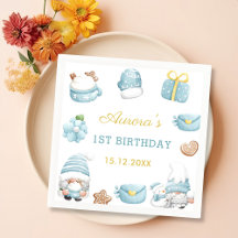 Weihnachtsgnomes Geburtstagsparty Napkins