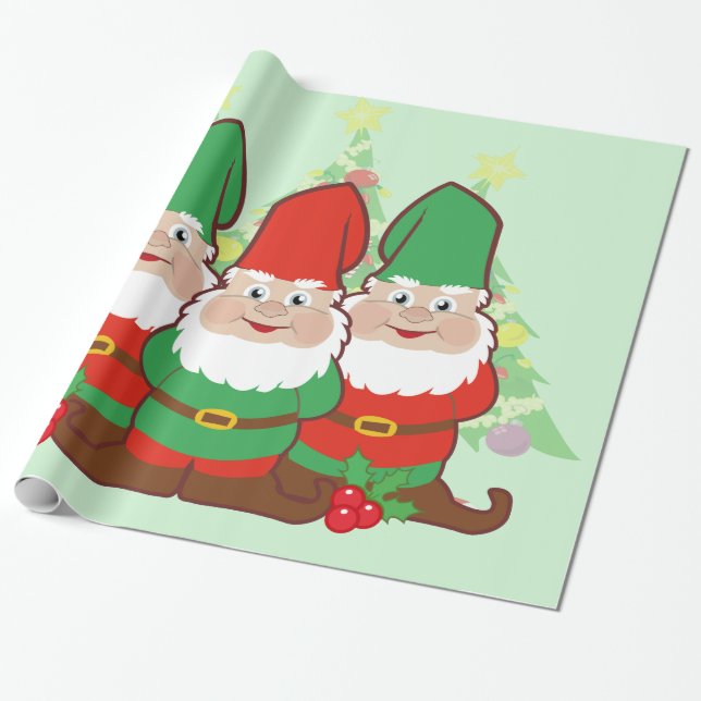 WeihnachtsGnomes Geschenkpapier (Ungerollt)