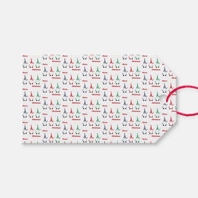 Weihnachtsgnomes-Geschenktag Geschenkanhänger (Vorderseite (Horizontal))