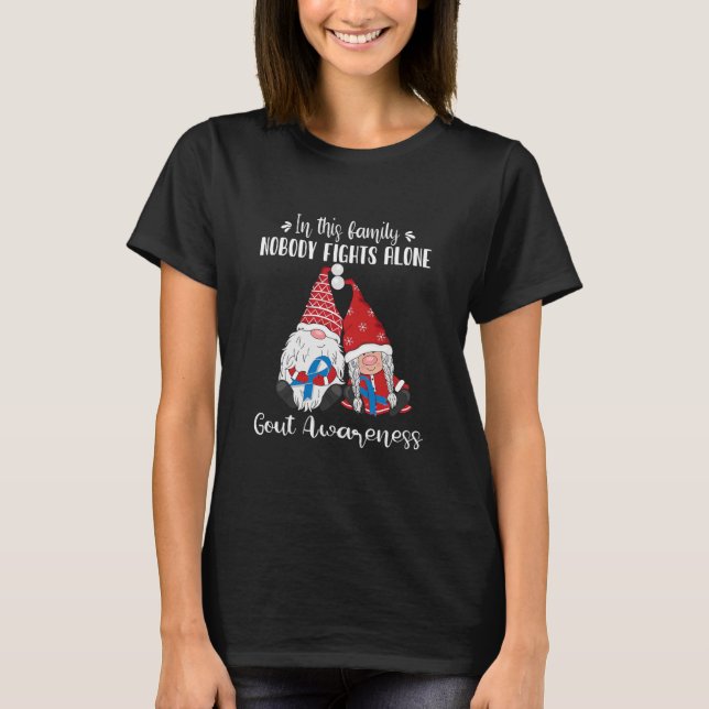 Weihnachtsgnomes Gout Awareness Funny T-Shirt (Vorderseite)