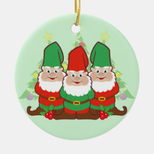 WeihnachtsGnomes Keramikornament
