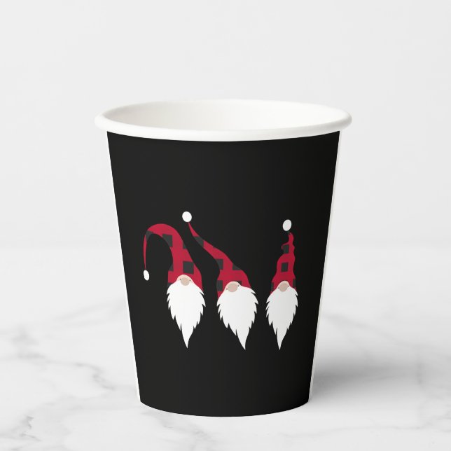 Weihnachtsgnomes Pappbecher (Vorderseite)