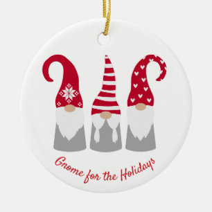 Weihnachtsgnomes Personalisiert Minimal Keramik Ornament