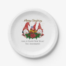 Weihnachtsgnomes Poinsettia Whimsical Woodland