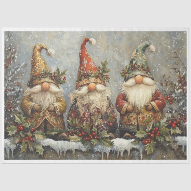 Weihnachtsgnomes Seidenpapier (Vorderseite)