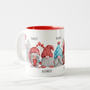 Weihnachtsgnomes-Tasse Zweifarbige Tasse