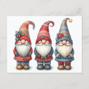 Weihnachtsgnomes Trio Postcard Postkarte