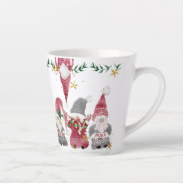 Weihnachtsgnomes Wasserfarbe Liebe Joy Peace Folia Milchtasse