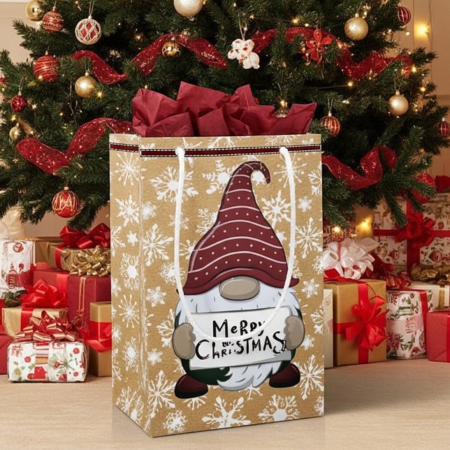 Weihnachtsgnottchen auf Papiertüte aussehen Kleine Geschenktüte (Von Creator hochgeladen)