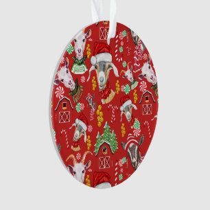 Weihnachtsgoaten Candy and Jingle Bells GetYerGoat Ornament