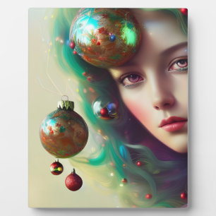 Weihnachtsgoddess Tabletop Plaque mit Easel Fotoplatte