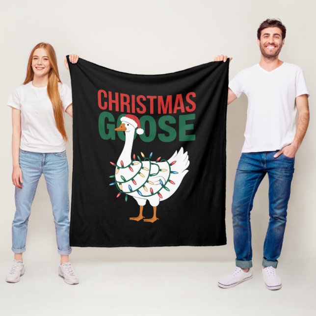 Weihnachtsgoise Lights Niedlicher Urlaub Fleecedecke (Beispiel)