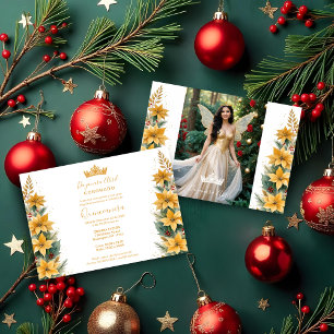 Weihnachtsgold Poinsettien Inspirations Floral Einladung