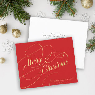 Weihnachtsgold Rote Weihnachtskarte