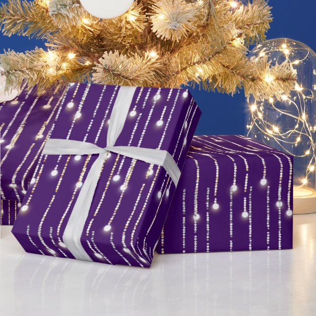 Weihnachtsgold- und Silberfunkellichter Geschenkpapier (Feiertage)