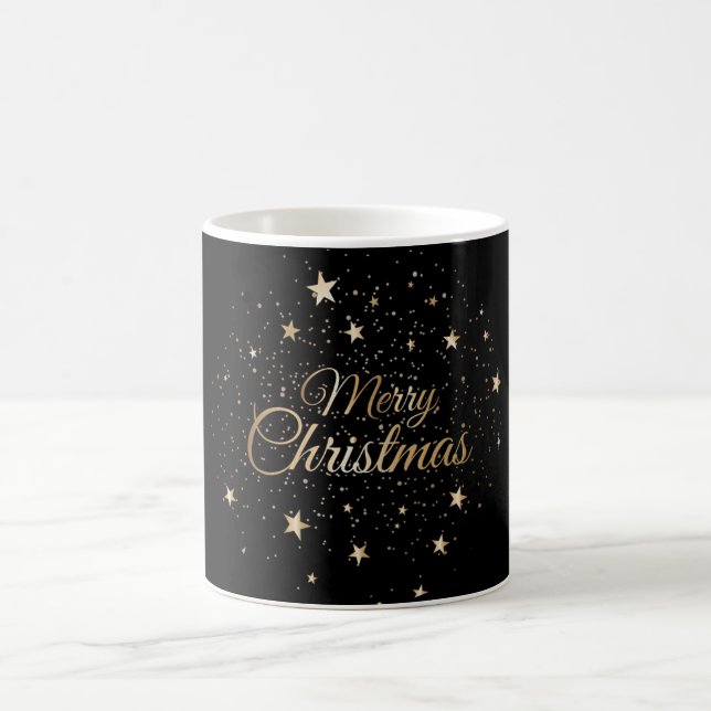Weihnachtsgolden Sterne Kaffeetasse (Mittel)