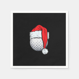 WeihnachtsGolf Ball Santa T Hat Funny Sport XIX Serviette
