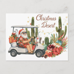 Weihnachtsgolf in Arizona mit dem Weihnachtsmann Feiertagspostkarte