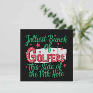 Weihnachtsgolf Lustiger Fröhlichster Haufen Golfer Feiertagskarte