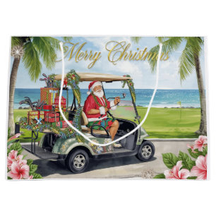 Weihnachtsgolf mit dem Weihnachtsmann auf Hawaii Große Geschenktüte