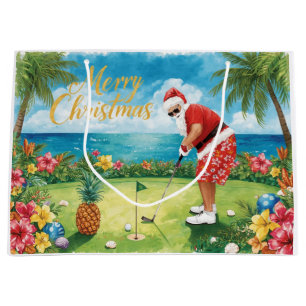 Weihnachtsgolf mit dem Weihnachtsmann auf Hawaii Große Geschenktüte