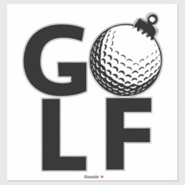 Weihnachtsgolf-Ornament Aufkleber