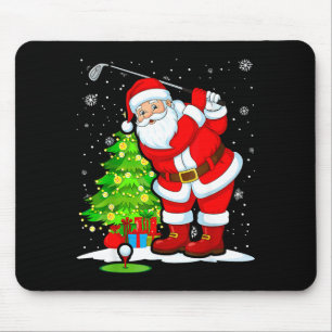 Weihnachtsgolf Santa Golfer Weihnachten Lustiger W Mousepad