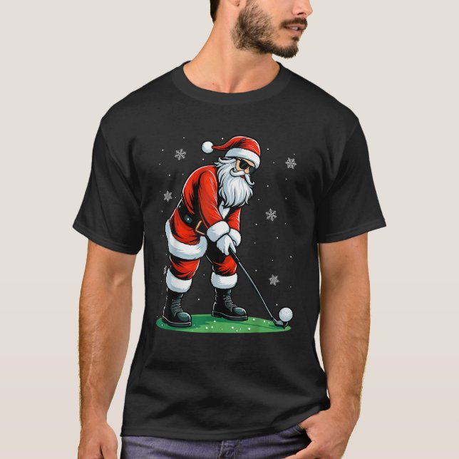 WeihnachtsGolf Santa Golfer Weihnachten Weihnachte T-Shirt (Vorderseite)
