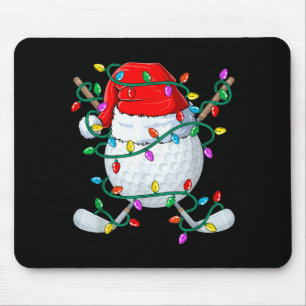 Weihnachtsgolf Xmas Santa Srts Hut Golfer Golfen Mousepad
