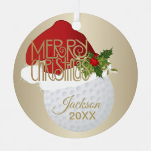 Weihnachtsgolfball Keramik Ornament Aus Metall