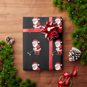 Weihnachtsgolfclub Weihnachtsgolfer Xmas Feiertag Geschenkpapier