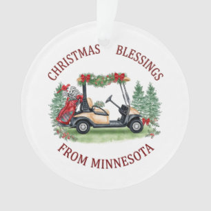Weihnachtsgolfen in Minnesota Feiertag Ornament