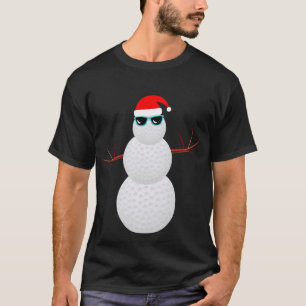 Weihnachtsgolfsnowman-Weihnachtsmannmütze-Geschenk T-Shirt