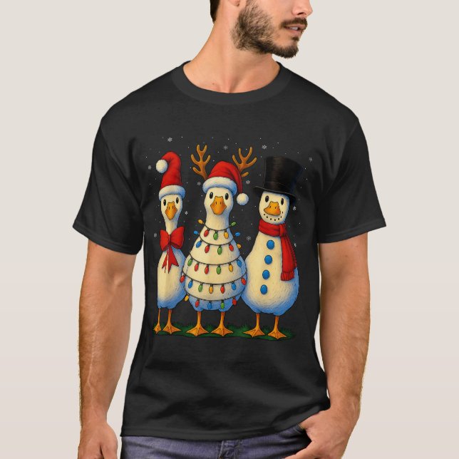 Weihnachtsgoose Albern Gänsehaut Weihnachten Weihn T-Shirt (Vorderseite)