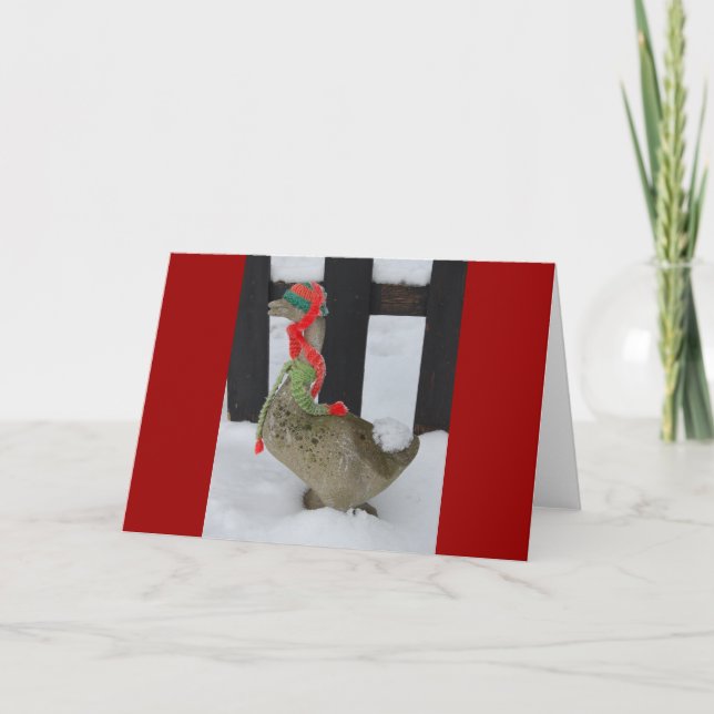 Weihnachtsgoose Feiertagskarte (Vorderseite)