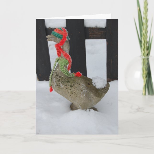Weihnachtsgoose Feiertagskarte (Vorderseite)