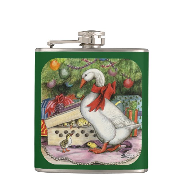 Weihnachtsgoose Flachmann (Vorderseite)