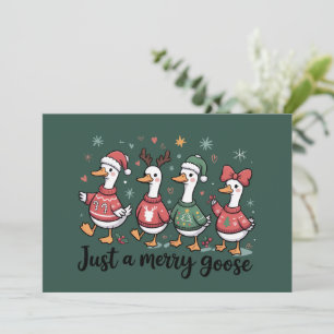 Weihnachtsgoose Funny nur ein frohes Goose Weihnac Feiertagskarte