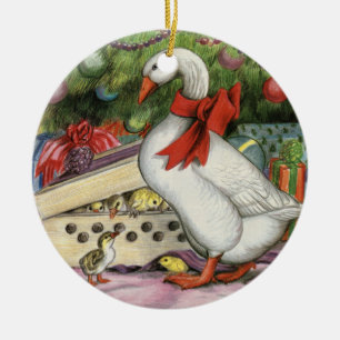 Weihnachtsgoose Keramikornament